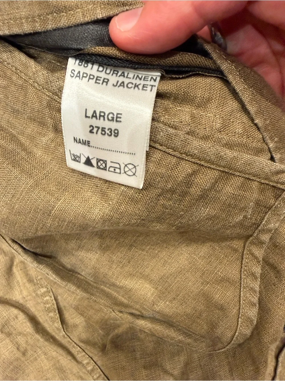 Barbour Duralinen Waxed Sapper Jacket Sz L